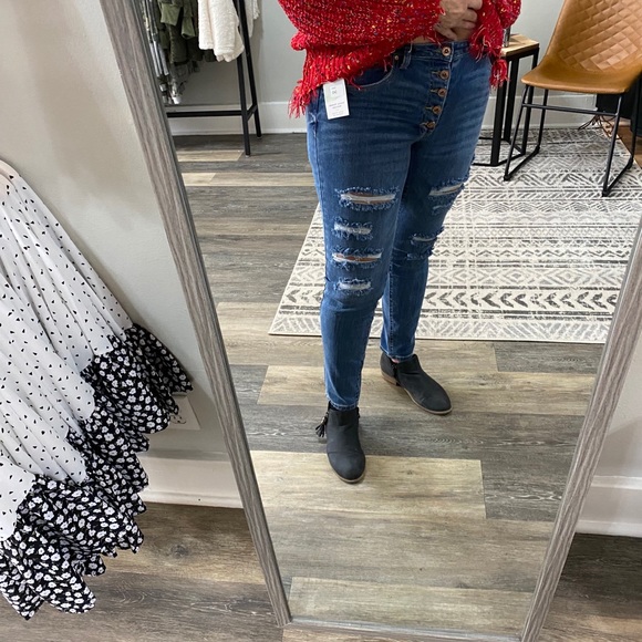 Sz 1-11 Special A jeans midrise exposed button NWT - Picture 4 of 8